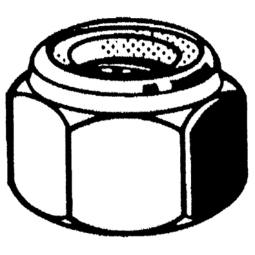 DIN985 Zelfborgende zeskantmoer met nylon insert metrisch fijn Staal Kl.10 elektrolytisch verzinkt